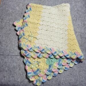 Handmade Crochet Baby Blanket‎ – Multicolor – 32x34